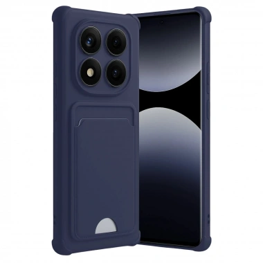 Mey İthalat®   Redmi Note 14 Pro Plus Kelvin Kartvizitli Silikon - Lacivert