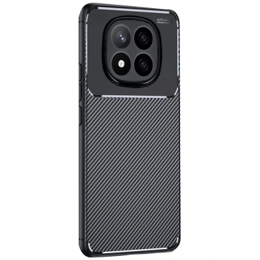 Mey İthalat®   Redmi Note 14 Pro Plus Kılıf Auto Focus Karbon Kapak - Siyah