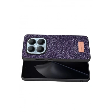 Mey İthalat®   Redmi Note 15 4G Bright Simli Kapak - Derin Mor