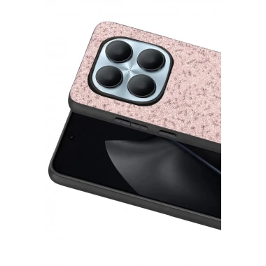 Mey İthalat® Redmi Note 15 4G Bright Simli Kapak - Pembe