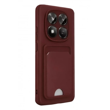 Mey İthalat®   Redmi Note 15 4G Kelvin Kartvizitli Silikon - Bordo