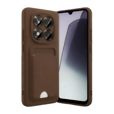 Mey İthalat®   Redmi Note 15 4G Kelvin Kartvizitli Silikon - Kahverengi