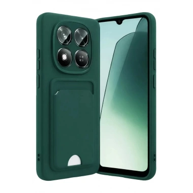 Mey İthalat®   Redmi Note 15 4G Kelvin Kartvizitli Silikon - Koyu Yeşil