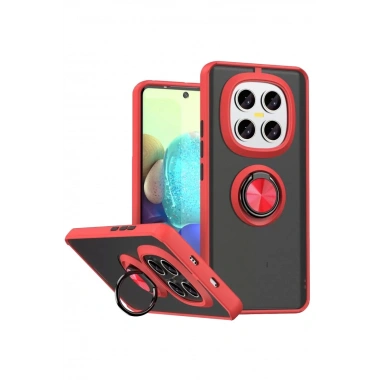 Mey İthalat®   Redmi Note 15 Pro 4G Montreal Yüzüklü Silikon Kapak - Kırmızı