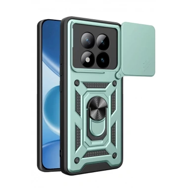 Mey İthalat®   Redmi Note 15 Pro 4G Pars Lens Yüzüklü Silikon - Yeşil