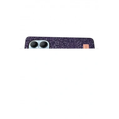 Mey İthalat® Redmi Note 15 Pro 5G Bright Simli Kapak - Derin Mor