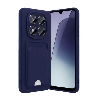 Mey İthalat®   Redmi Note 15 Pro 5G Kelvin Kartvizitli Silikon - Lacivert