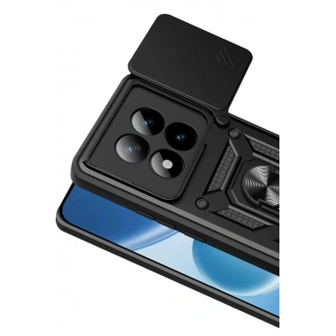 Mey İthalat®   Redmi Note 15 Pro 5G Pars Lens Yüzüklü Silikon - Siyah