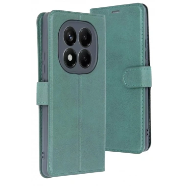 Mey İthalat®   Redmi Note 15 Pro 5G Trend S Plus Kapaklı Kılıf - Yeşil