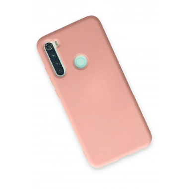 Mey İthalat®   Redmi Note 8 Kılıf Nano içi Kadife Silikon - Pudra