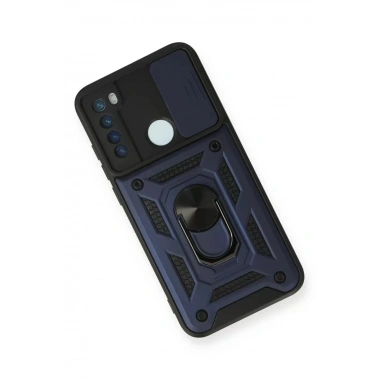 Mey İthalat®   Redmi Note 8 Kılıf Pars Lens Yüzüklü Silikon - Lacivert