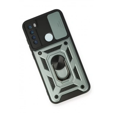 Mey İthalat®   Redmi Note 8 Kılıf Pars Lens Yüzüklü Silikon - Yeşil