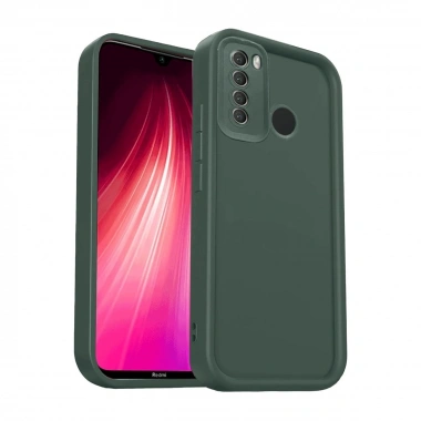 Mey İthalat®   Redmi Note 8 Kılıf Viera Silikon - Koyu Yeşil