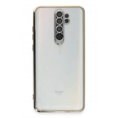 Mey İthalat®   Redmi Note 8 Pro Kılıf  Lensli Silikon - Gold