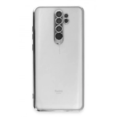 Mey İthalat®   Redmi Note 8 Pro Kılıf  Lensli Silikon - Gümüş
