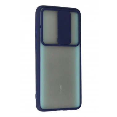 Mey İthalat® Redmi Note 8 Pro Kılıf Palm Buzlu Kamera Sürgülü Silikon - Lacivert