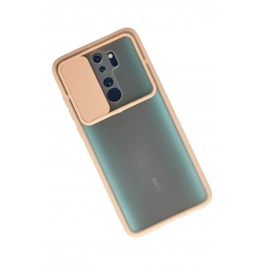 Mey İthalat® Redmi Note 8 Pro Kılıf Palm Buzlu Kamera Sürgülü Silikon - Pembe