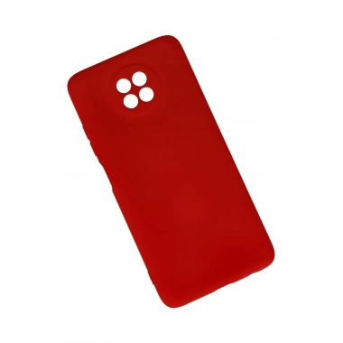 Mey İthalat®   Redmi Note 9 5G Kılıf Nano içi Kadife Silikon - Kırmızı