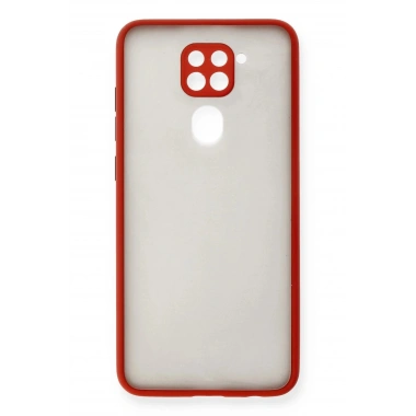 Mey İthalat®   Redmi Note 9 Kılıf Montreal Silikon Kapak - Kırmızı