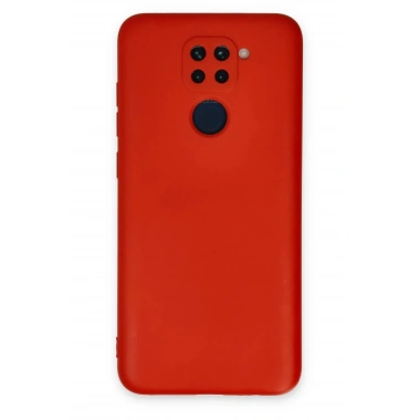 Mey İthalat®   Redmi Note 9 Kılıf Nano içi Kadife Silikon - Kırmızı