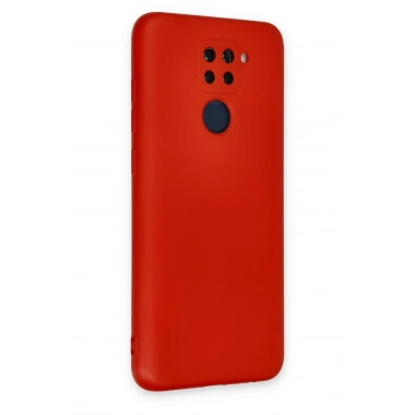 Mey İthalat®   Redmi Note 9 Kılıf Nano içi Kadife Silikon - Kırmızı