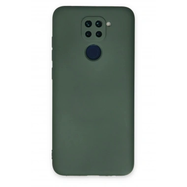 Mey İthalat®   Redmi Note 9 Kılıf Nano içi Kadife Silikon - Koyu Yeşil