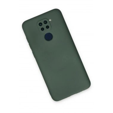 Mey İthalat®   Redmi Note 9 Kılıf Nano içi Kadife Silikon - Koyu Yeşil