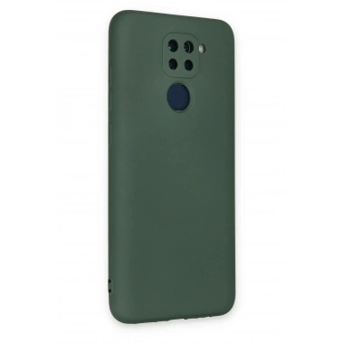 Mey İthalat®   Redmi Note 9 Kılıf Nano içi Kadife Silikon - Koyu Yeşil