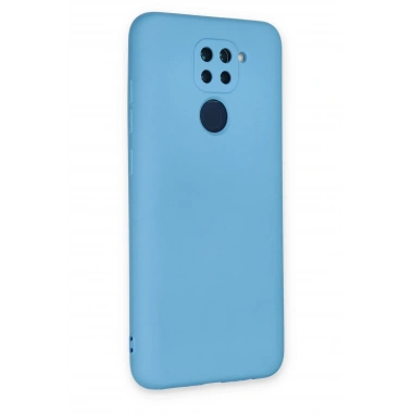 Mey İthalat®   Redmi Note 9 Kılıf Nano içi Kadife Silikon - Mavi