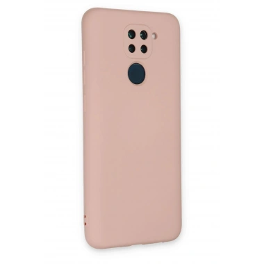 Mey İthalat®   Redmi Note 9 Kılıf Nano içi Kadife Silikon - Pudra