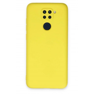 Mey İthalat®   Redmi Note 9 Kılıf Nano içi Kadife Silikon - Sarı