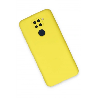 Mey İthalat®   Redmi Note 9 Kılıf Nano içi Kadife Silikon - Sarı