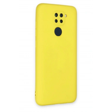Mey İthalat®   Redmi Note 9 Kılıf Nano içi Kadife Silikon - Sarı