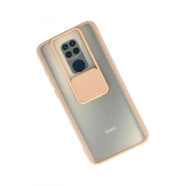 Mey İthalat® Redmi Note 9 Kılıf Palm Buzlu Kamera Sürgülü Silikon - Pembe