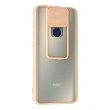 Mey İthalat® Redmi Note 9 Kılıf Palm Buzlu Kamera Sürgülü Silikon - Pembe