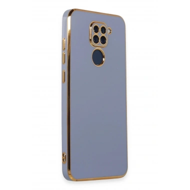 Mey İthalat®   Redmi Note 9 Kılıf Volet Silikon - Mavi