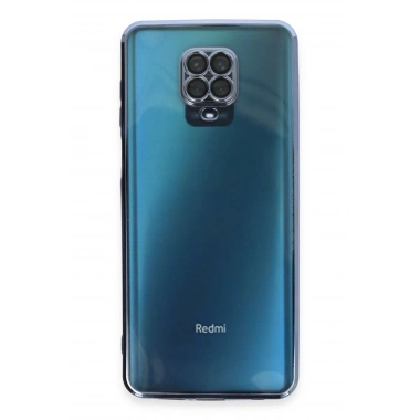Mey İthalat®   Redmi Note 9 Pro Kılıf  Lensli Silikon - Açık Mavi
