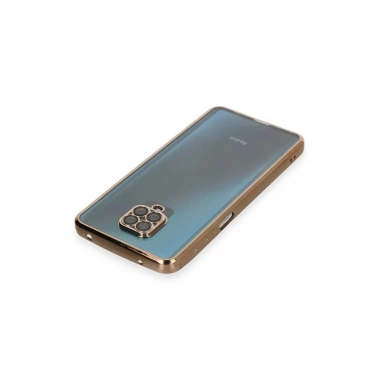 Mey İthalat®   Redmi Note 9 Pro Kılıf  Lensli Silikon - Gold