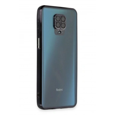 Mey İthalat®   Redmi Note 9 Pro Kılıf  Lensli Silikon - Siyah