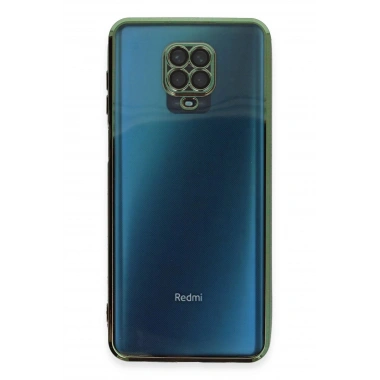 Mey İthalat®   Redmi Note 9 Pro Kılıf  Lensli Silikon - Yeşil
