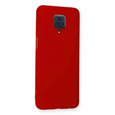 Mey İthalat®   Redmi Note 9 Pro Kılıf Nano içi Kadife Silikon - Kırmızı
