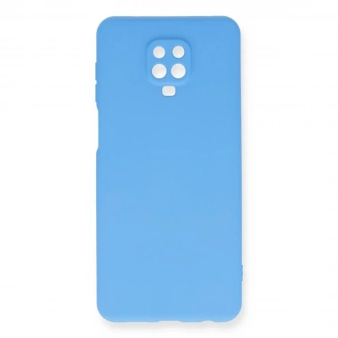Mey İthalat®   Redmi Note 9 Pro Kılıf Nano içi Kadife Silikon - Mavi