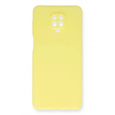 Mey İthalat®   Redmi Note 9 Pro Kılıf Nano içi Kadife Silikon - Sarı