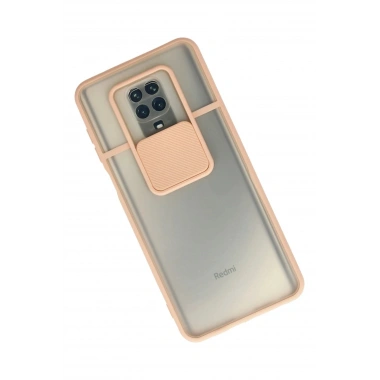 Mey İthalat® Redmi Note 9 Pro Kılıf Palm Buzlu Kamera Sürgülü Silikon - Pembe