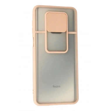 Mey İthalat® Redmi Note 9 Pro Kılıf Palm Buzlu Kamera Sürgülü Silikon - Pembe