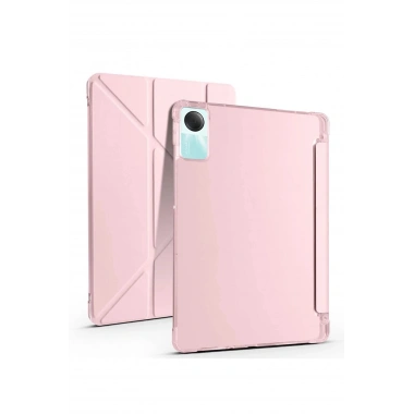 Mey İthalat®   Redmi Pad SE 4G Kılıf Kalemlikli Mars Tablet Kılıfı - Rose Gold