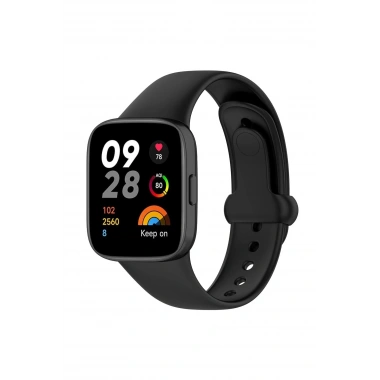 Mey İthalat® Redmi Watch 3 Origin Silikon Kordon - Siyah