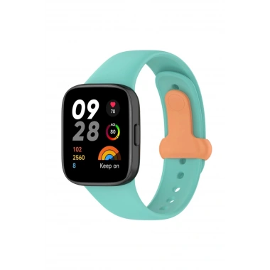 Mey İthalat® Redmi Watch 3 Origin Silikon Kordon - Turkuaz