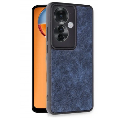 Mey İthalat®   Reno 11F Kılıf Aras Deri Kapak - Lacivert