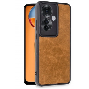 Mey İthalat®   Reno 11F Kılıf Aras Deri Kapak - Taba